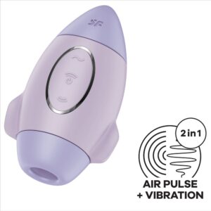 Satisfyer-Mission Control Blue Mic Vibrator Dublu Impuls - imagine 4