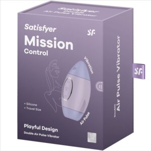 Satisfyer-Mission Control Blue Mic Vibrator Dublu Impuls - imagine 3