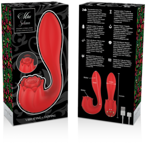 Mia-Selena Stimulator Vibrant cu Bătăi, Roșu-Silicon, 7 Trepte 10 Mia-Selena Stimulator Vibrant cu Bătăi, Roșu-Silicon, 7 Trepte - imagine 3