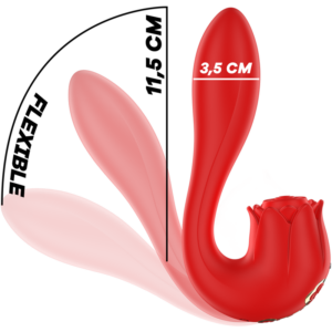 Mia-Selena Stimulator Vibrant cu Bătăi, Roșu-Silicon, 7 Trepte 14 Mia-Selena Stimulator Vibrant cu Bătăi, Roșu-Silicon, 7 Trepte - imagine 7
