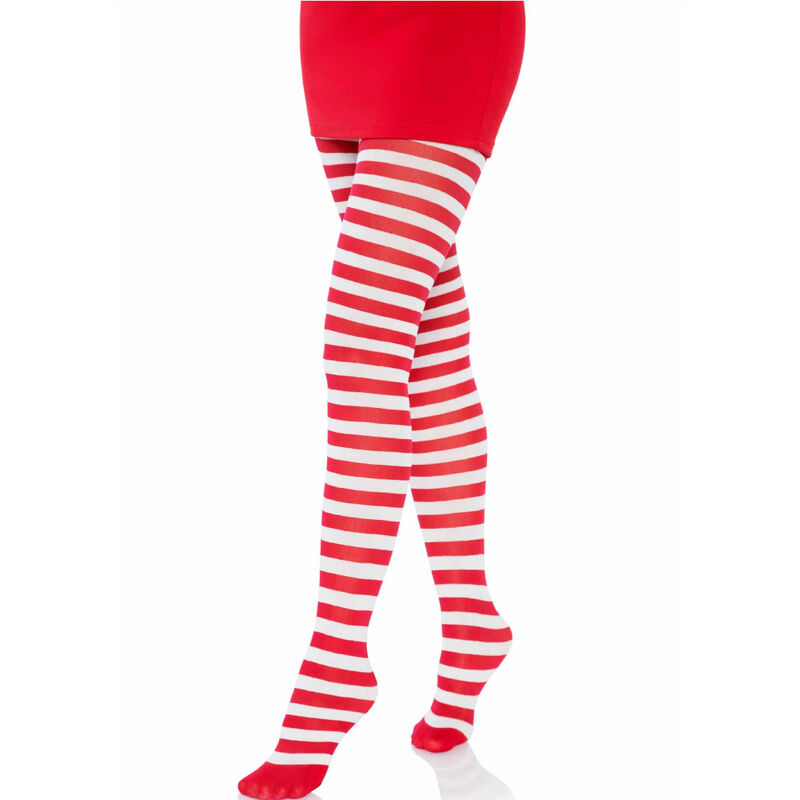 Leg Avenue Hosiery-Dres cu Dungi Albe/Roșii, One Size 3 img 161946 08c9c79f45b69a1cdea9828ad1f56422 1