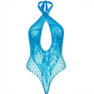 Leg Avenue Teddies-Teddy Halter cu Dantelă Albastră - imagine 3