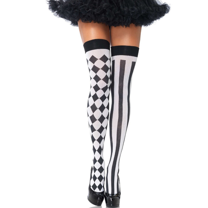 Leg Avenue Hosiery-Șosete Peste Genunchi Arlechin Alb-negru 1 img 162152 eaffcae0cc42614652cad48ce5df06b9 1