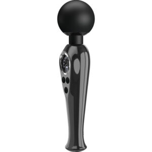High Tech-Skyler Wand Vibrator Negru-Silicon, 10 Trepte - imagine 8
