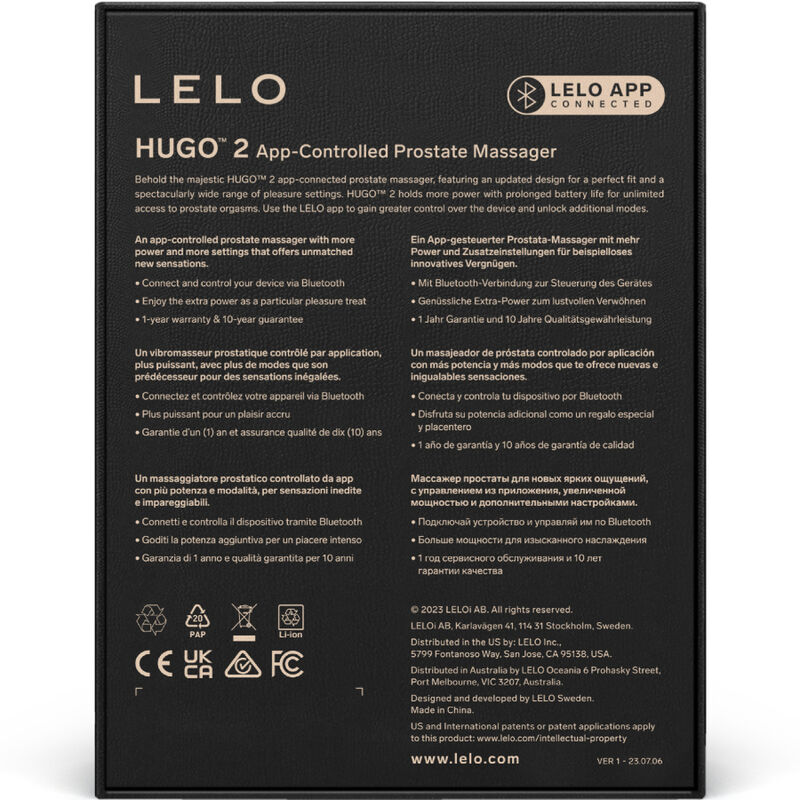 Lelo-Hugo 2 Masajator pentru Prostată, Negru/Verde-ABS, 12 Trepte 3 img 162475 c6a84362f16d0c9376f54c8d3529de2a 1