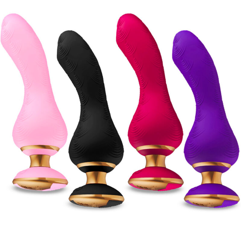 Shunga-Sanya Masajator Intim, Fucsia/Negru/Roz+-Silicon, 10 Trepte · Vibratoare (imaginea 4)