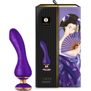 Shunga-Sanya Masajator Intim, Fucsia/Negru/Roz+-Silicon, 10 Trepte · Vibratoare (imaginea 3)