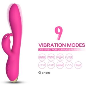 Armony Vibrators-Bonnie Vibrator Rabbit Fuchsia-Silicon, 10 Trepte - imagine 5