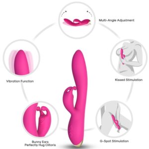 Armony Vibrators-Bonnie Vibrator Rabbit Fuchsia-Silicon, 10 Trepte - imagine 6