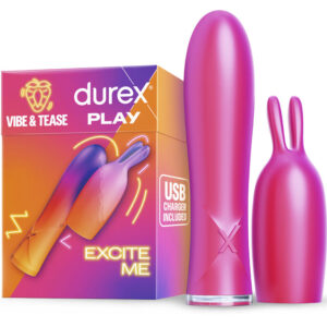 Durex Toys-Vibe & Tease Vibrator Bunny Reîncărcabil, 7 Moduri - imagine 1