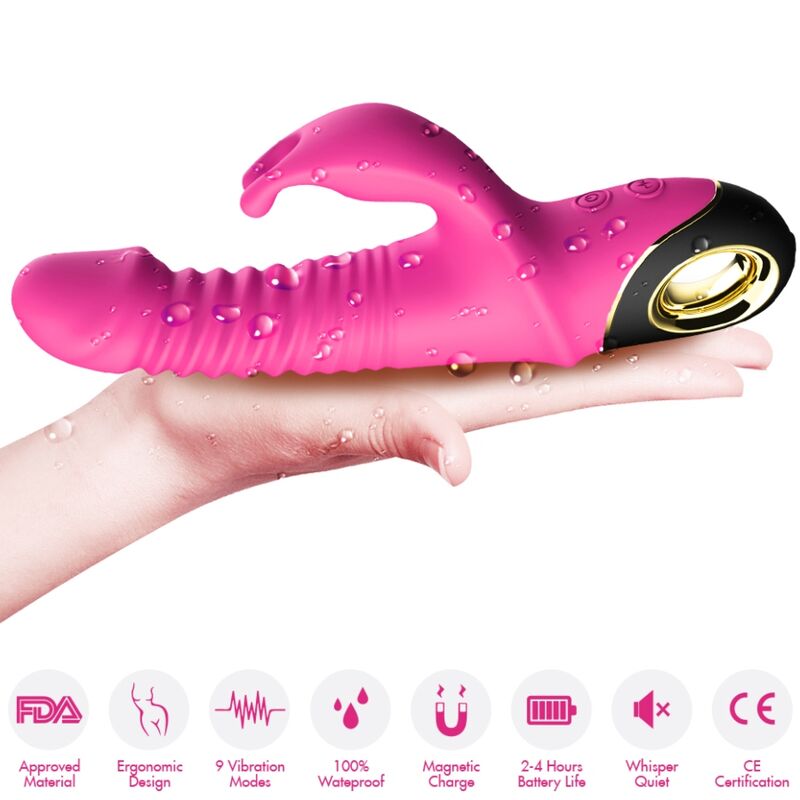 Armony Vibrators-Zing Dildo Vibrator Rabbit Fuchsia-Silicon, 10 4 img 163280 0b4ffcc433e40ce678325f19c9b1ed32 1