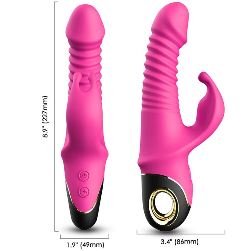Armony Vibrators-Zing Dildo Vibrator Rabbit Fuchsia-Silicon, 10 3 img 163281 d8bf4cdc67f92c7e496cb7c098e3ebdc 1