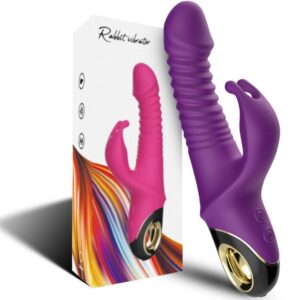 Armony Vibrators-Zing Dildo Vibrator Rabbit Mov-Silicon, 10 Trepte - imagine 5