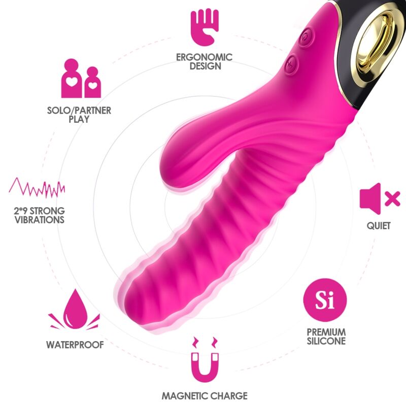 Armony Vibrators-Eternity Vibrator din Silicon Fuchsia-10 Trepte 3 img 163342 3b57ed3d37be6a6b751cad5c6e066e38 1