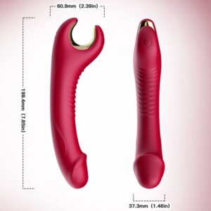 Armony Vibrators-Prince Dildo Vibrator și Rotator Roșu-Silicon - imagine 3