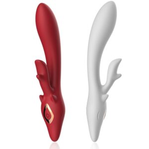 Armony Vibrators-Elk Vibrator Rabbit Curbat Roșu-Silicon, 10 9 Armony Vibrators-Elk Vibrator Rabbit Curbat Roșu-Silicon, 10 - imagine 4