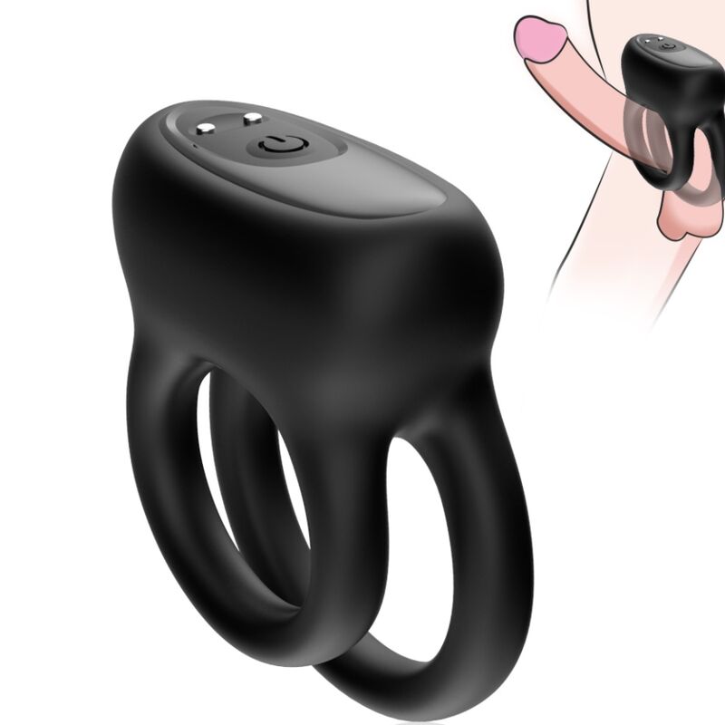 Armony For Him-Vibrator Inel Dublu Negru-Silicon, 10 Trepte 1 img 163437 ccd68140bcdafe5950ee5b64c06c3ec7 1