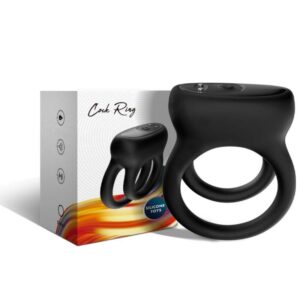 Armony For Him-Vibrator Inel Dublu Negru-Silicon, 10 Trepte 10 Armony For Him-Vibrator Inel Dublu Negru-Silicon, 10 Trepte - imagine 5
