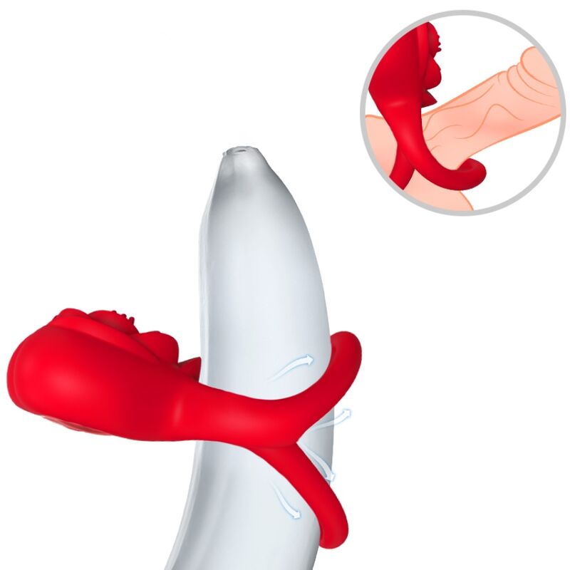 Armony For Him-Inel Vibrator Inimă Roșie-Silicon, 10 Trepte 3 img 163452 833143ce02fdc880a024996199500be2 1