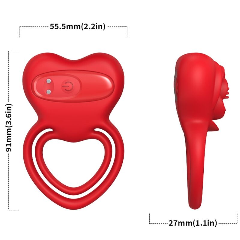 Armony For Him-Inel Vibrator Inimă Roșie-Silicon, 10 Trepte 2 img 163455 220957356428c845821bbb68ba3cdce7 1