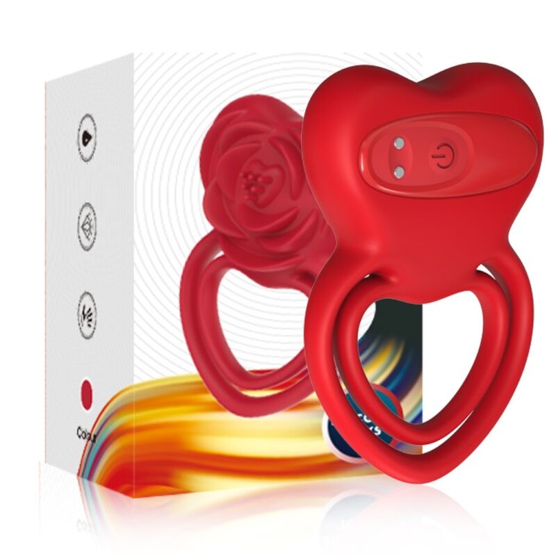 Armony For Him-Inel Vibrator Inimă Roșie-Silicon, 10 Trepte 5 img 163456 d4a6c482a6d46860f37ac804cef4a33d 1