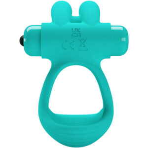 For Him-Dante Green Rabbit Inel Vibrator-Silicon, 10 Trepte 11 For Him-Dante Green Rabbit Inel Vibrator-Silicon, 10 Trepte - imagine 4
