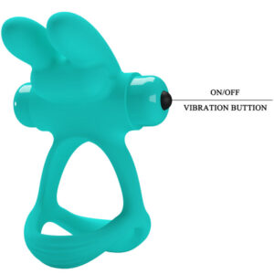 For Him-Dante Green Rabbit Inel Vibrator-Silicon, 10 Trepte 14 For Him-Dante Green Rabbit Inel Vibrator-Silicon, 10 Trepte - imagine 7