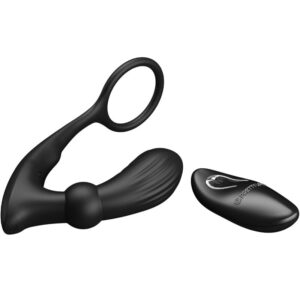 For Him-Warren Negru Inel pentru Penis și Plug Anal Vibrator 10 For Him-Warren Negru Inel pentru Penis și Plug Anal Vibrator - imagine 3