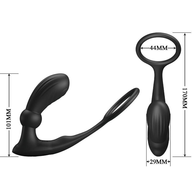 For Him-Warren Negru Inel pentru Penis și Plug Anal Vibrator 4 img 163598 ab4cd32abd41df0f164886d977884c02 1