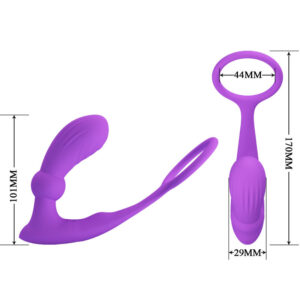 For Him-Warren Violet Inel Anal cu Vibrator-Silicon, 12 Trepte 11 For Him-Warren Violet Inel Anal cu Vibrator-Silicon, 12 Trepte - imagine 4