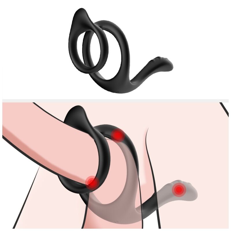 Armony For Him-Inel Anal Dublu Tail, Negru-Silicon 3 img 163973 f13832380db4dbe2e0b236d99e64046c 1