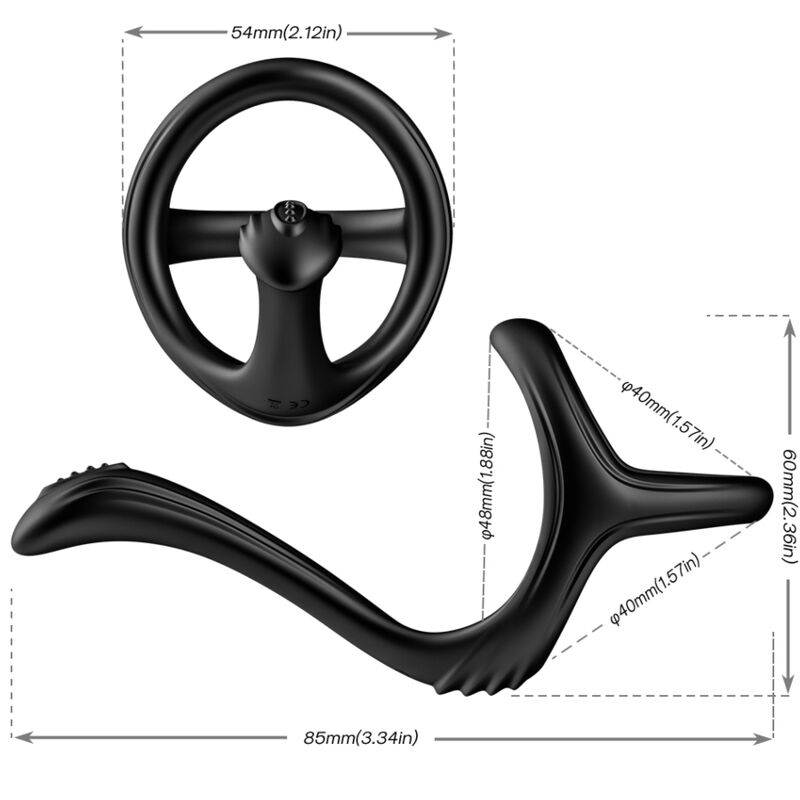 Armony For Him-Treasure Inel Anal Dublu Negru-Silicon 3 img 163989 9cf6a2fa3b9ef465490716d3103482f2 1