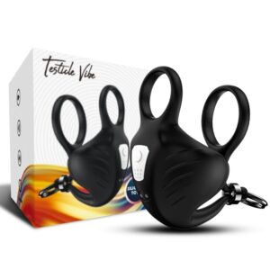 Armony For Him-Manta Scrotum Inel Vibrator Negru-Silicon, 10 - imagine 4