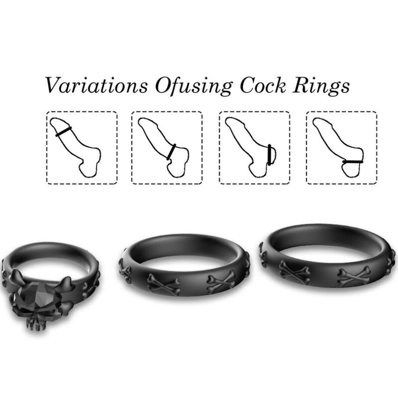Armony For Him-Inel Penis Calavera din Silicon, Negru 3 img 164032 d6e6b4f88aaf69a136e383c3c356b411 1