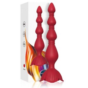 Armony Anal-Vibrator Pagoda Roz & Dop Anal Roșu-Silicon, 10 Trepte 8 Armony Anal-Vibrator Pagoda Roz & Dop Anal Roșu-Silicon, 10 Trepte - imagine 4
