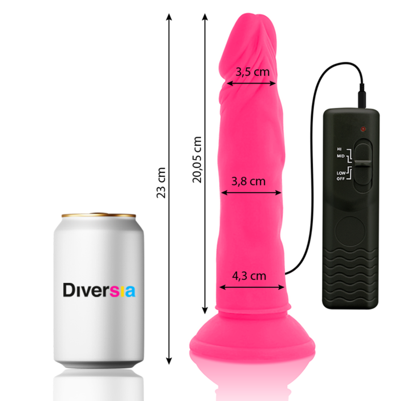 Diversia-Dildo Vibrator Flexibil Roz 23 cm -o- 4.3 cm-TPE 2 img 164206 95e20393aed6e5d1c2384b9873bdb2ff 1