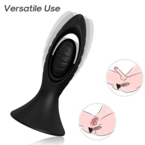 Armony Anal-Vibrator si Plug Anal din Silicon Negru-10 Trepte - imagine 4