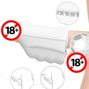 Armony For Him-Master Masturbator & Vibrator Alb-TPE, 10 Trepte - imagine 4