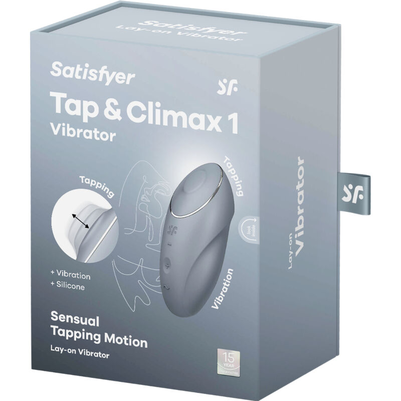 Satisfyer-Tap & Climax 1 Vibrator Lay-on, Gri/Roșu-Silicon, 10 1 img 164496 b3a5c4a25388f6652f5facd3820daf32 1