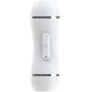 Armony-Dublu Vagin și Anus Vibrator Masturbator Alb-TPE, 12 Trepte - imagine 4