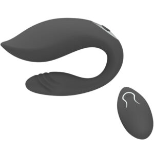 Armony-Martha Vibrator pentru Cuplu Negru, Telecomandă-Silicon - imagine 1