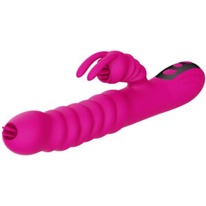 Armony-Rabbit Double Tongue Vibrator Multifuncțional Fucsia - imagine 1