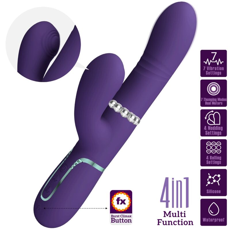 High Tech-Vibrator Multifuncțional Rabbit G-spot Violet-Silicon 2 img 165290 bcaca71b8bbd107866f922486e5109d1 1