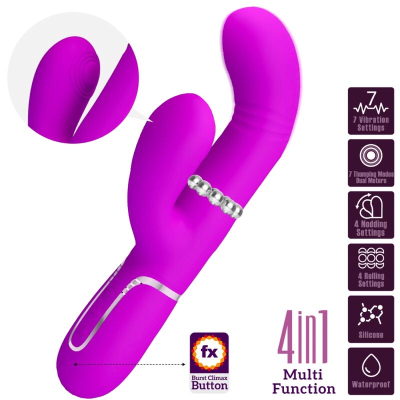 High Tech-Vibrator Multifuncțional Rabbit G-spot Fucsia-Silicon 2 img 165462 8c3a939beafc99ad662928ebf77c35ca 1