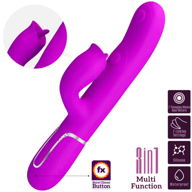 High Tech-Vibrator Rabbit cu Funcție Licking Fuchsia-Silicon, 7 2 img 165492 81f55bb0a20dc4ecab746620a6341c3d 1