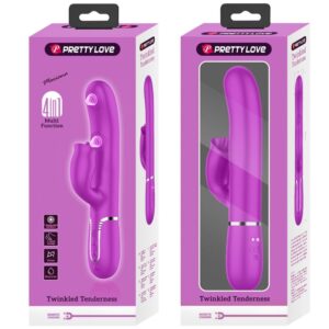 High Tech-Vibrator Rabbit cu Funcție Licking Fuchsia-Silicon, 7 8 High Tech-Vibrator Rabbit cu Funcție Licking Fuchsia-Silicon, 7 - imagine 4