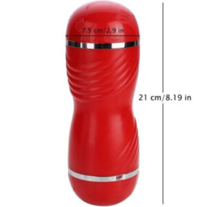 Armony-Masturbator Dublu Vagin și Gură, Roșu-TPE - imagine 4