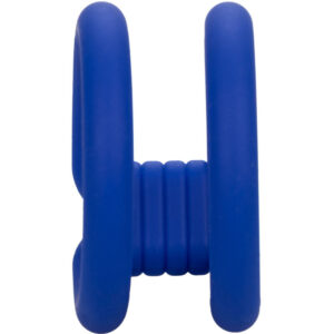 Calexotics-Inel Dublu pentru Penis Admiral, Albastru-Silicon - imagine 3