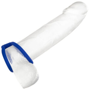 Calexotics-Inel Dublu pentru Penis Admiral, Albastru-Silicon - imagine 5