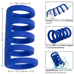 Calexotics-Admiral Xtreme Cușcă pentru Penis Albastru-Silicon 9 Calexotics-Admiral Xtreme Cușcă pentru Penis Albastru-Silicon - imagine 3